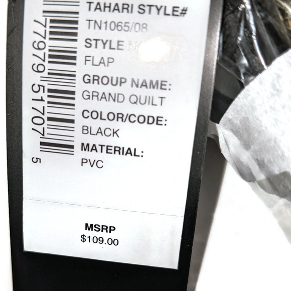 New Tahari Shoulder Strap, Tote  Handbag, Black, With Tags - Picture 2 of 7